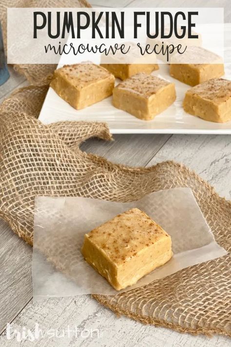 Pumpkin Fudge Recipe | Simple Microwave Recipe Rum Fudge Recipe, Easy Pumpkin Fudge, Pumpkin Fudge Recipe, Fudge Microwave, Microwave Pumpkin, Pumpkin Pound Cake Recipes, Pumpkin Pound Cake, Microwave Recipe, Friendsgiving Ideas