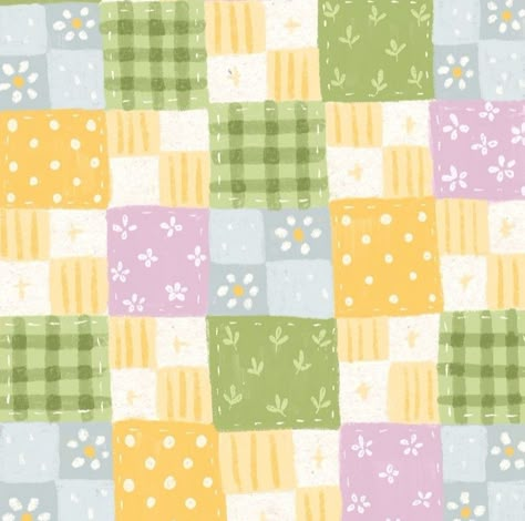 Patchwork Illustration, Bulb Clipart, Patchwork Wallpaper, Surface Pattern Design Inspiration, Pattern Design Inspiration, 背景 シンプル, Color Inspo, Pretty Patterns, Cute Backgrounds