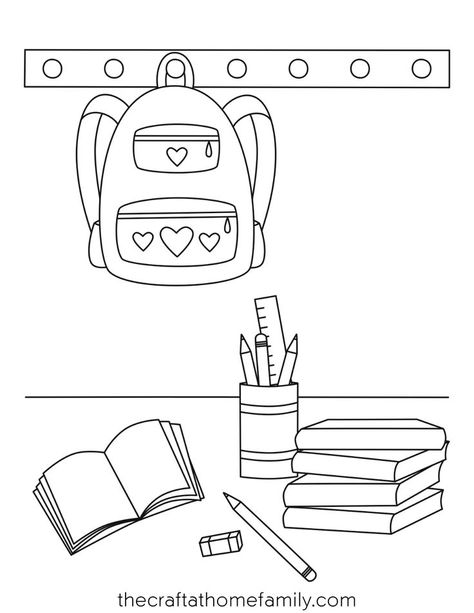 Need an easy activity to help get your kids excited about school? These free printable back-to-school coloring pages could be just what you’re looking for. These cute hand-drawn coloring sheets feature lots of school-themed objects like school supplies and a school bus… and they’re totally free to download! Coloring worksheets about school are a great way to get kids excited about school things and first day of school, whether they are in preschool, kindergarten, 1st, 2nd, 3rd, 4th or 5th grade. First Day Of School Worksheets 1st Grade, Classroom Things Worksheet, Back To School Colouring Pages, School Things Drawing, Things In The Classroom Worksheet, School Things Worksheet For Kids, School Coloring Pages Free Printable, School Things Worksheet, School Supplies Coloring Pages