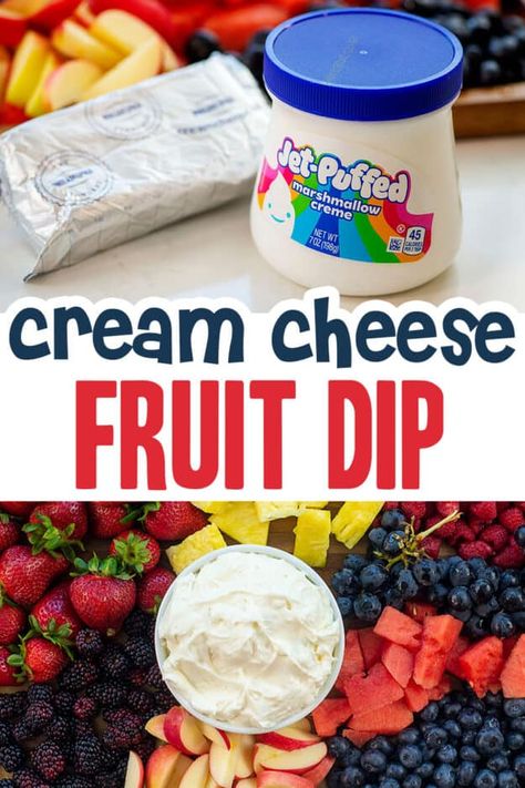 Marshmallow Fruit Dip Recipe, Fruit Dip With Marshmallow Fluff, Strawberry Fruit Dip, Dipping Strawberries, The Best Fruit Dip, Marshmallow Fluff Fruit Dip, Cream Cheese Fruit Dip Recipe, Best Fruit Dip, Dipped Strawberries Recipe