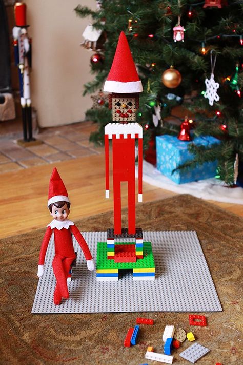 34 of the Most Creative Elf on the Shelf Ideas via Brit + Co.http://www.brit.co/creative-elf-on-the-shelf-ideas/ Elf On The Shelves, Elf Stuff, Elf Shenanigans, Lego Decorations, Awesome Elf On The Shelf Ideas, Elf Magic, Lego Christmas, Xmas Elf, Elf Antics