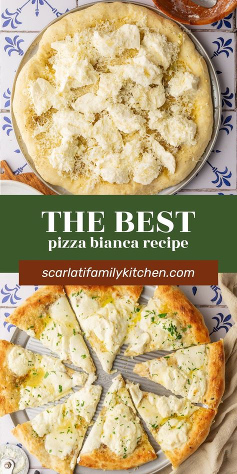 With its irresistibly crispy, slightly charred crust, there’s no mistaking this white pizza recipe for anything but the real deal! I’ll show you how to make authentic pizza bianca with ricotta in your home oven—no muss, no fuss. Ricotta Cheese Pizza, Recipe With Ricotta Cheese, Pizza Bianca Recipe, Best Pans For Cooking, White Pizza Recipe, Recipe Using Ricotta, Recipe With Ricotta, Ricotta Pizza, Authentic Pizza