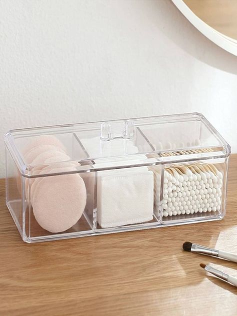 Clear Cosmetic Storage Box Rangement Makeup, Penyimpanan Makeup, Úložný Box, Acrylic Organizer, Storage Boxes With Lids, Makeup Room, Makeup Box, Functional Storage, Cosmetic Storage