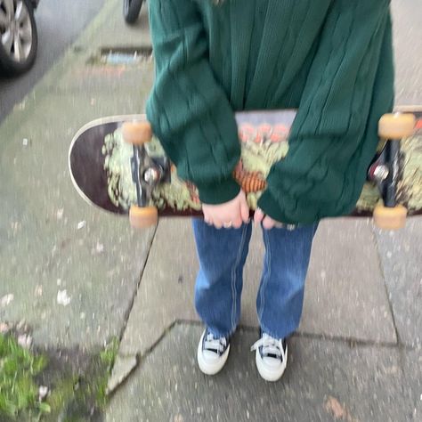 Skateboard Playlist Cover, Green Skater Aesthetic, Green Skateboard Aesthetic, Pretty Skateboards, Green Converse Aesthetic, Converse Skateboard, Green Skateboard, Skater Girl Aesthetic, Before Trilogy