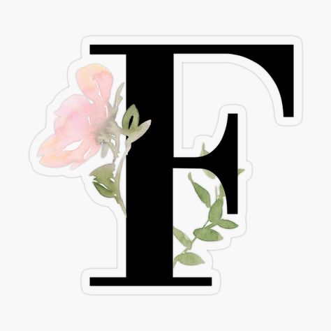 Get my art printed on awesome products. Support me at Redbubble #RBandME: https://www.redbubble.com/i/sticker/Watercolor-Floral-Initial-Monogram-F-by-Lyralebo/77810654.O9UDB?asc=u F Initial, Sticker Design Inspiration, Floral Initial, Ghost Photos, Plastic Stickers, Initial Monogram, Flower Letters, Decorate Notebook, Coloring Stickers