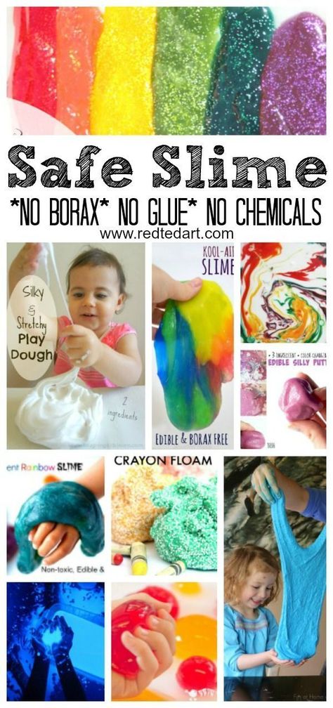 No Borax Easy Slime Recipes - LOVE Slime? Have NO glue? NO Borax? NO Chemicals...??!! Check out these AMAZING play safe (and often "taste" safe) Slime Recipes for Kids. Explore, discover and have LOTS of sensory fun!!! The best sensory slime play activities for preschoolers and beyond. Taste Safe Slime, Easy Slime Recipes, Slime No Borax, Safe Slime Recipe, Sensory Slime, Borax Slime Recipe, Vetenskapliga Experiment, Borax Slime, Edible Slime