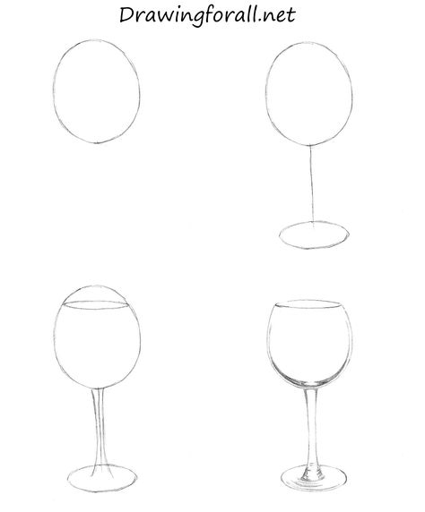 How to Draw a Wine Glass: http://www.drawingforall.net/how-to-draw-a-wine-glass/ Wine Glass Drawing, Glass Drawing, Basic Sketching, Pencil Drawings For Beginners, Wine Painting, Drawing Tutorials For Beginners, Cool Pencil Drawings, Object Drawing, Wine Art