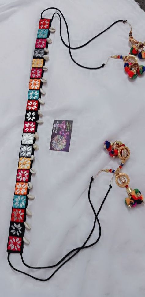 West Belt For Navratri, Choli Belt Work, Mirror Work Belt Design For Choli, Mirror Belt Design, Mirror Work Belt For Navratri Black, Mirror Work Belt Design For Navratri, Mirror Work Jwellary, Mirror Belt For Choli, Mirror Work Necklace For Navratri