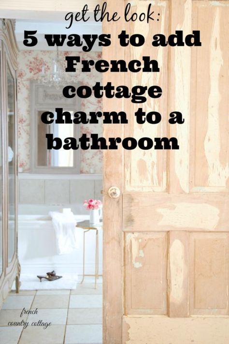 FRENCH COUNTRY COTTAGE: Saturday 5 Bathroom French Country, French Bathroom, French Country Bathroom, French Country Design, Country Bathroom, Cottage Charm, French Cottage, French Country Cottage, French Country House