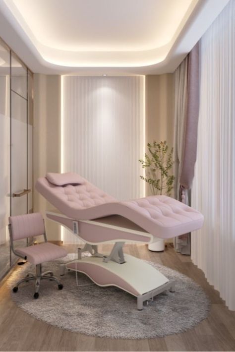 Unique Salon, Pink Salon, Facial Bed, Beauty Chair, Spa Room Decor, Beauty Salon Furniture, Spa Interior Design, Medical Office Design, Store Design Boutique