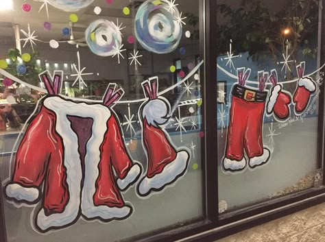 Window Painting Christmas, Fall Window Painting, Diy Christmas Yard Decorations, Diy Seasonal Decor, Painted Window Art, Yakima Washington, Christmas Window Painting, Window Mural, Decoration Vitrine