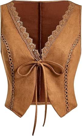 Kids Street Style, Vaquera Outfit, V Neck Vest, Leather Outfits Women, Western Vest, Lace Vest, Western Cowgirls, Western Cowgirl, Sleeveless Jacket