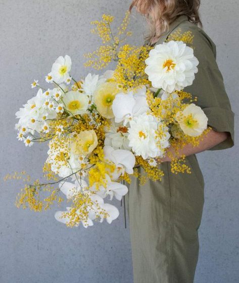 Flower On Chair, Fall Foliage Wedding Decor, Matilija Poppy Bouquet, Gifted Flowers, Receiving Flowers, Yellow Wedding, Positive Emotions, Arte Floral, Flower Farm