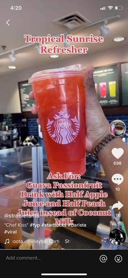 Custom Starbucks drinks Custom Starbucks Drinks, Non Coffee Starbucks Drinks, Starbucks Smoothie, Dunkin Drinks, Starbucks Drink Menu, Starbucks Secret Menu Recipes, Cold Starbucks Drinks, Starbucks Orders, Starbucks Drinks Diy