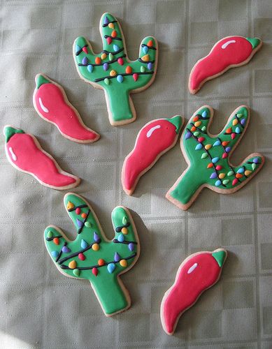 Christmas Cactus Cookies, Desert Christmas Decor, Southwestern Christmas Decor, Southwest Christmas Decor, Southwestern Christmas, Desert Christmas, Southwest Christmas, Cactus Cookies, Christmas Fiesta