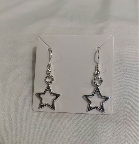 Star Things Aesthetic, Star Earings Piercings, Cute Star Earrings, Star Accessories Aesthetic, Stargirl Accessories, Stargirl Earrings, Star Earrings Aesthetic, Star Jewelry Aesthetic, Star Clothes