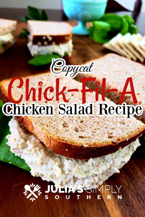 Chick Fil A Chicken Salad, Chick Fil A Chicken Salad Recipe, Chicken Salad Chick Recipe, Best Chicken Salad Recipe, Homemade Chicken Salads, Recipe Copycat, Chicken Salad Sandwich Recipe, Chefs Recipes, Copycat Chick Fil A