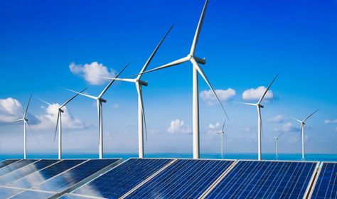 Photovoltaic Cells, Solar Energy Panels, Wind Turbines, Energy Resources, Power Generator, Renewable Sources Of Energy, Energy Sources, Green Energy, Nature Landscape