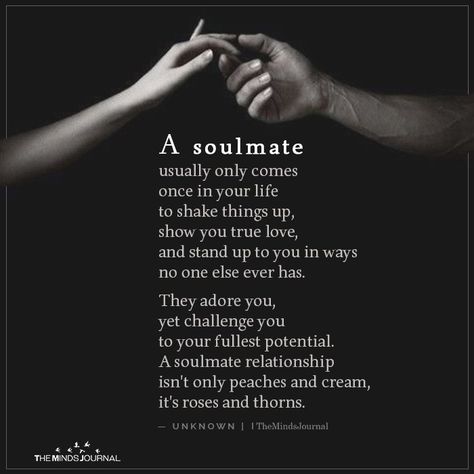 A soulmate Usually Only Comes https://themindsjournal.com/a-soulmate-usually-only-comes/ Soulmate Quotes For Him, Love Quotes For Him Boyfriend, True Love Qoutes, Inspirerende Ord, A Soulmate, Soulmate Love Quotes, Qoutes About Love, Soulmate Quotes, Beautiful Love Quotes