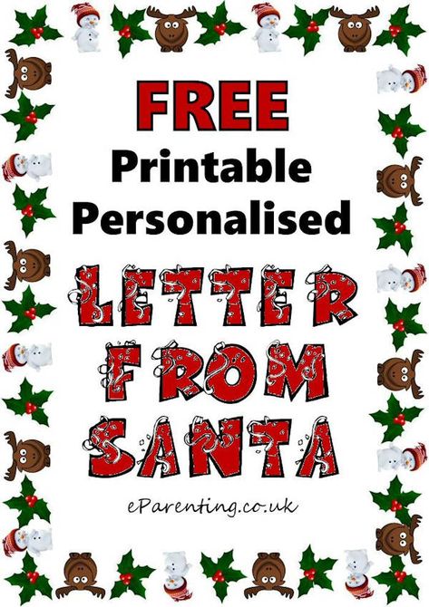 A free printable Letter from Santa template, personalised with your child's name. Create a Santa Letter from this free printable Father Christmas Letter maker. Letters From Santa Printable Free Kids, Free Letter From Santa Printable, Letters From Santa Printable Free, Letter From Santa To Kids Free Printable, Christmas Eve Letter From Santa, Santa Letter Template Free Printable, Santa Stationary, Victoria Christmas, Personalised Santa Letter