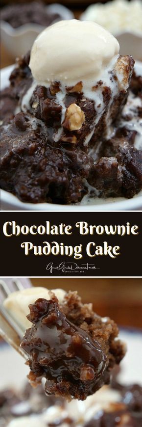 Chocolate Brownie Pudding Cake is an easy chocolate dessert recipe loaded with yummy chocolate pudding. Brownie Pudding Cake, Chocolate Brownie Pudding, Brownie Pudding, Cake Brownie, Easy Chocolate Desserts, Cake Easy, Pudding Desserts, Chocolate Dessert Recipes, Läcker Mat