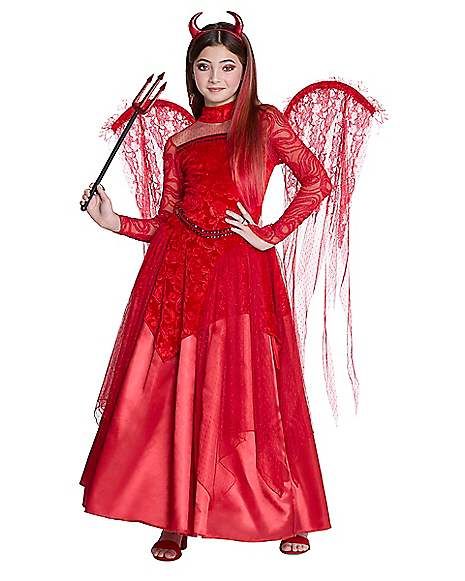 Angel And Devil Costume, Home Halloween Costumes, Demon Costume, Baby Costumes Girl, Devil Halloween, Devil Costume, Horn Headband, Classic Girl, Halloween Bash