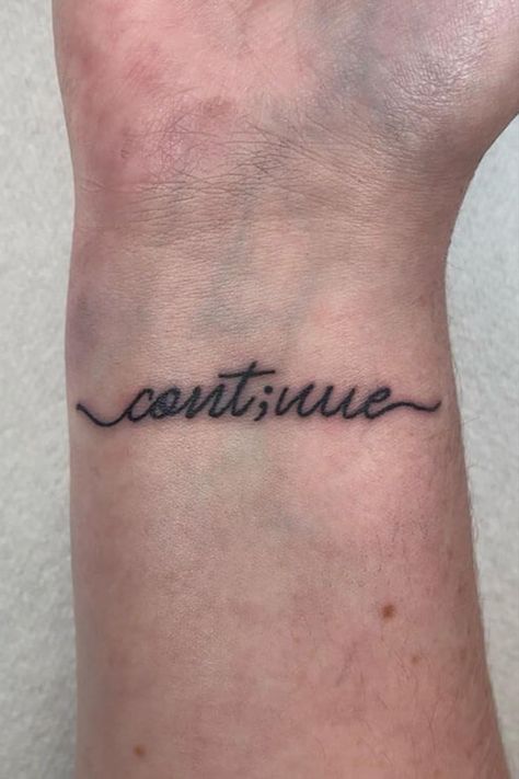 Resilience Tattoo, Semicolon Tattoos, Tattoos Ideas For Women, Story Tattoo, Hope Tattoo, There Is Always Hope, Power Tattoo, Word Tattoo, Semicolon Tattoo