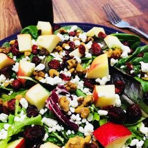 Harvest Apple Salad with Maple Vinaigrette - Cooks Well With Others Maple Dressing, Oven Pot Roast, Feta Pasta Salad, Maple Vinaigrette, Feta Cheese Salad, Cinnamon Candy, Pecan Salad, Light Salad, Apple Salad