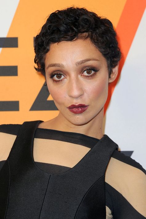 Ruth Negga Gamine Essence, Ingenue Essence, Ruth Negga, Romantic Essence, Curly Pixie Hairstyles, Avon Collectibles, Curly Pixie, Haircuts For Curly Hair, Short Cut