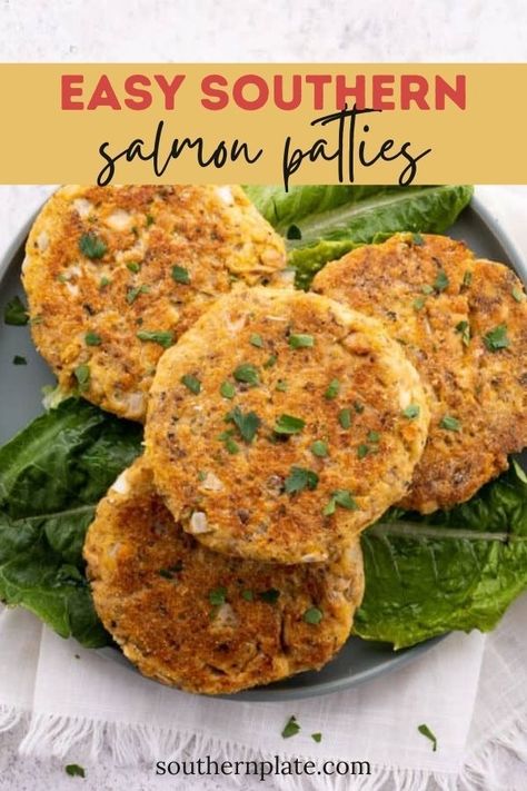 Salmon And Crab Cakes Patties Recipe, Cajun Salmon Patties, Southern Salmon Patties Recipe, Southern Fried Salmon Patties, Salmon Patties Recipe Canned Southern, Salmon Patties Dinner, Salmon Pattie’s, Salmon Croquettes Recipe Southern, Homecooked Meals Southern