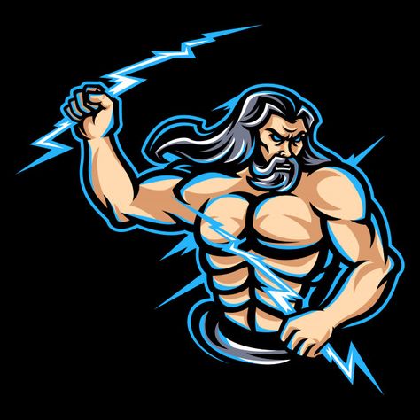 Zeus mascot logo Premium Vector Dewa Zeus, Frank Album, Zeus God, Beverage Design, Logo Technology, Zeus Tattoo, Marvel Paintings, Graffiti Wallpaper Iphone, God Artwork