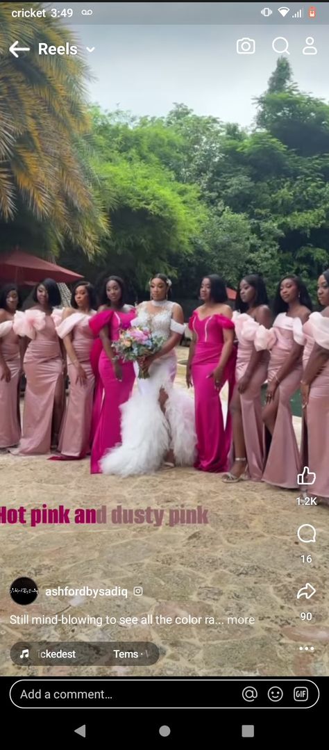 Wedding Black People, Pink And White Weddings, White Wedding Theme, Wedding Black, Black Wedding, Pink Wedding, Black People, Dusty Pink, Mind Blown