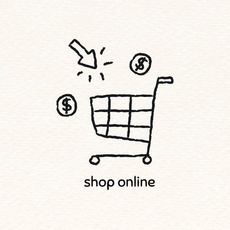 Online Shopping Icon, Online Shop Icon, Online Shopping Illustration, Online Shop Aesthetic, Shopping Cart Drawing, Shopping Cart Illustration, Shopping Drawing, Online Shopping Aesthetic, Shopping Cart Aesthetic