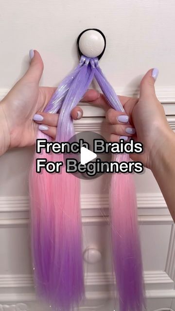 Nancy Amery on Instagram: "Learn to French braid with me ⭐️  Hope this helps   #hairtutorial #braidingtutorial #frenchbraid #frenchbraidtutorial #frenchbraidforbeginners #plaittutorial #howtobraid #girlshairstyles" French Braided Hairstyles For Black Hair, How To Do A Butterfly Braid, How To Make French Braids On Yourself, How To French Braid Toddler Hair, How To Braid Hair For Beginners Step By Step, How To French Braid Your Own Hair Easy, Braiding In Hair Extensions, Princes Hair Styles, Girls French Braid Hairstyles