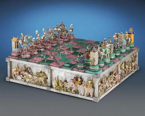 Battle Of Issus is One of the World's Most Expensive Chess Sets Pieces Rising, Battle Of Issus, Chess Set Unique, Chess Master, Chess Sets, Chess Game, Alexander The Great, Chess Pieces, Game Pieces