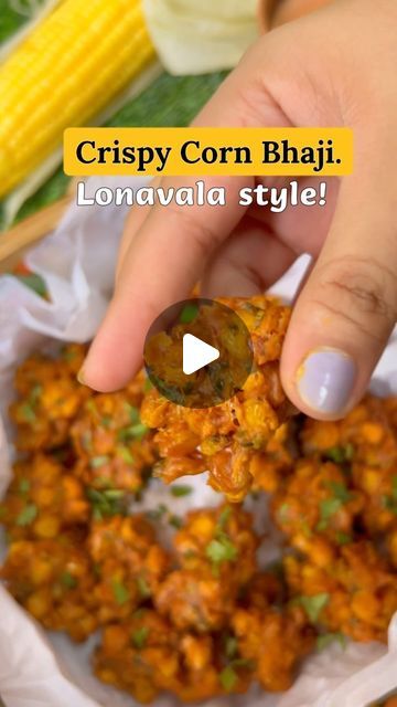 Recipes Snacks Easy, Bhajiya Recipes Indian, Indian Snack Recipes At Home, Corn Pakora, Corn Recipes Indian, Corn Pakoda Recipe, Snack Recipes Vegetarian, Monsoon Recipes, Easy Recipes Indian