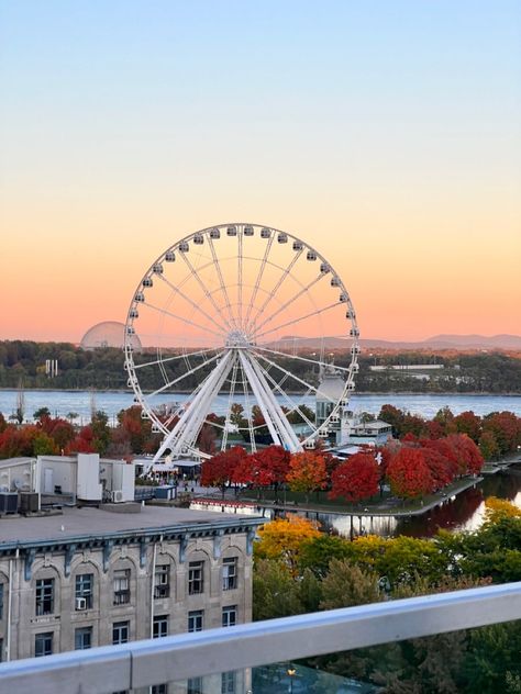 Travel guides Canada Sunset, Montreal Trip, Canada Lifestyle, Colourful Leaves, Canada Summer, Canada Trip, Old Montreal, Sunset View, Montreal Quebec