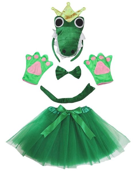 Tutu Material, Birthday Party Props, Paw Gloves, Turtle Costumes, Green Tutu, Green Headband, Dinosaur Costume, Costumes For Teens, Kids Party Dresses