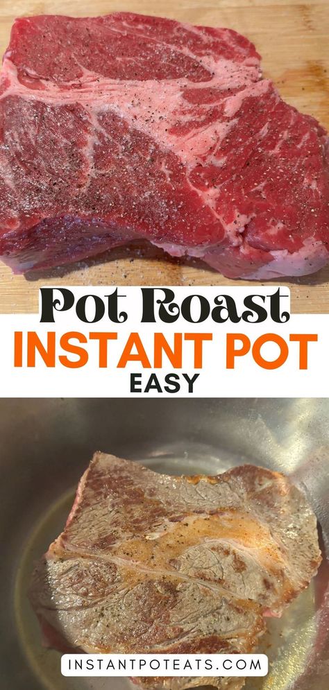 Give a classic pot roast a modern twist using the Instant Pot. This recipe speeds up the cooking process without sacrificing the deep, developed flavors you love in traditional pot roast. Great for impressing guests or comforting family meals. Instapot Roast Beef, Instant Pot Roast Beef, Top Round Roast Recipe, Bottom Round Roast Recipes, Instant Pot Roast, Pot Roast Beef, Pot Roasts, Roast Beef Recipe, Beef Recipe Instant Pot