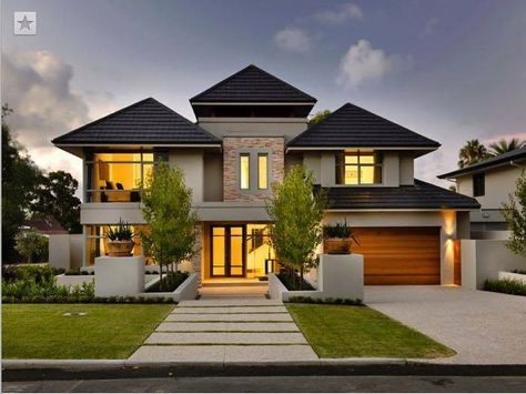 Home Designs Exterior, Double Storey House, Casa Country, تصميم للمنزل العصري, التصميم الخارجي للمنزل, Brick Exterior House, Casas Coloniales, Storey Homes, Australian Homes