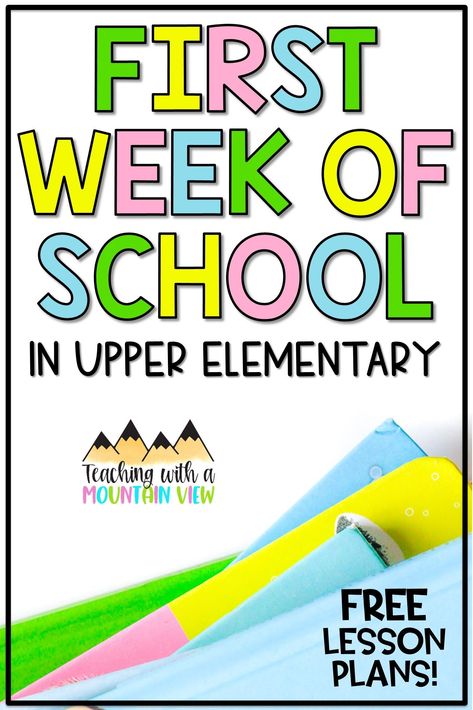 Are you ready for the first week of school in 3rd, 4th or 5th grade? Have you made a classroom management plan? Figured out which activities to use on the first days back to school? Do you have lesson plans for science? Math? Reading? I’ve got you covered! These FREE first week of school lesson plans cover everything you need for getting organized and ready for the school year in third, fourth and fifth grades. Welcome To Fifth Grade, First Day Of Fifth Grade, Back To School 5th Grade, 5th Grade Back To School, Third Grade Lesson Plans, 4th Grade Activities, Planning School, Third Grade Activities, Back To School Worksheets