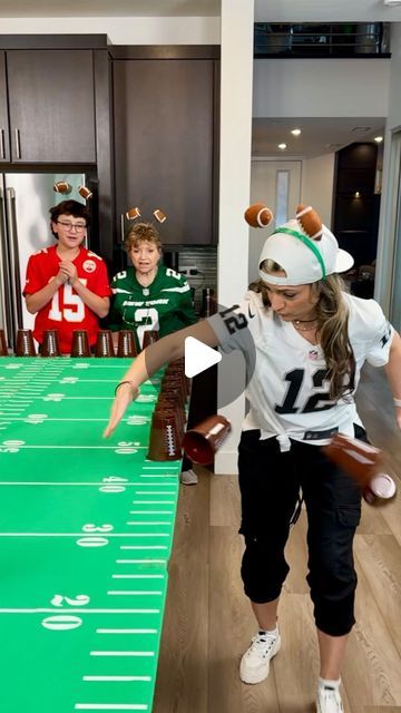 Getti Kehayova on Instagram: "Football Challenge Fastest Wins the Big Football Surprise 🏈 #familychallenge #tippingpartycups #footballchallenge #familygames" Football Games For Kids, Family Challenge, Football Birthday Party, Game Prizes, Football Birthday, January 13, Party Cups, Football Game, Football Games