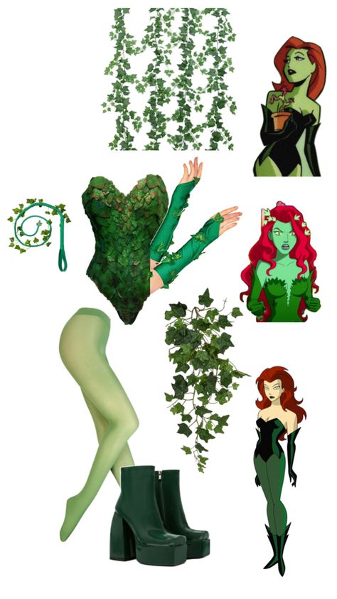 Poison Ivy Costume Diy, Red Hair Halloween Costumes, Red Head Halloween Costumes, Batman Costume Diy, Poison Ivy Halloween Costume, Poison Ivy Costume, Ivy Costume, Poison Ivy Costumes, Classy Halloween Costumes