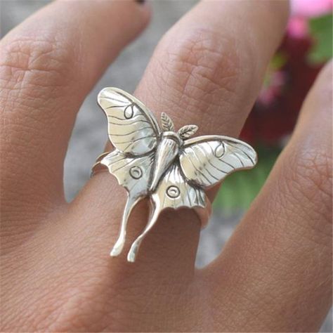 Faster shipping. Better service Moth Ring, Moth Jewelry, Insect Ring, Lunar Moth, Cheap Bracelets, Princess Jewelry, Wedding Ring Sizes, Womens Rings Fashion, Butterfly Wedding