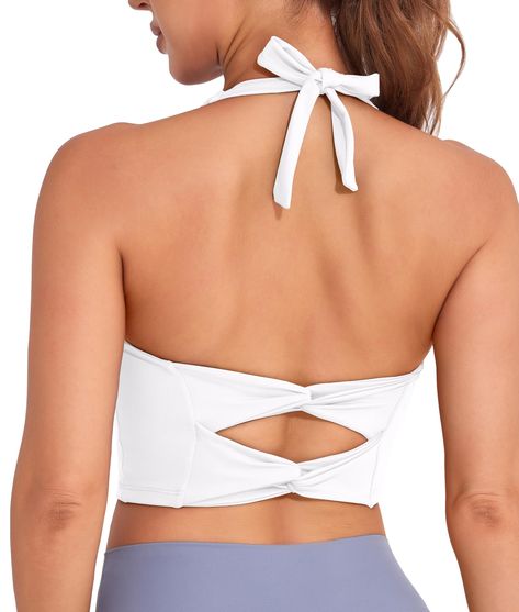 PRICES MAY VARY. Push Up Padding longline Sports Bra: These halter sports bras have padded cups in them which help to provide some shaping and great support. The cup under the chest sits in the perfect place and you dont have to worry about it moving around during your workout. The straps are thick and comfortable to provide a nice lift. Whether you're engaging in high-impact activities or low-intensity workouts, halter sports bra ensures you feel secure and supported. Comfortable workout Tops: Rush Outfits, Cute Sports Bra, Workout Inspo, Best Online Clothing Stores, Womens Best, Workout Tops For Women, Christmas Board, Workout Fits, White Sports Bra