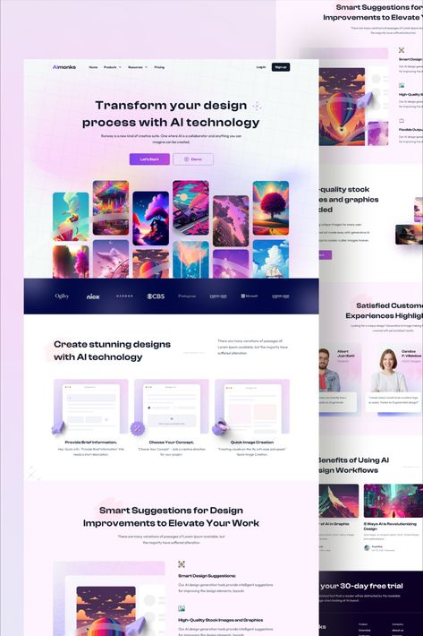 Creative website design Landing Pages Ui, Our Process Web Design, Technology Landing Page, Landing Pages Design, Web3 Designs, Best Ux Design, Corporate Layout, Landing Page Ui Design, Modern Landing Page