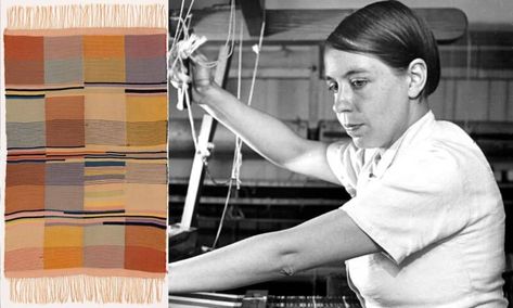 Gunta Stolzl Bauhaus Textiles, Bauhaus Weaving, Bauhaus Fabric, Bauhaus Women, Gunta Stolzl, Gunta Stölzl, Bauhaus Textiles, Bauhaus Interior, Artist Workspace