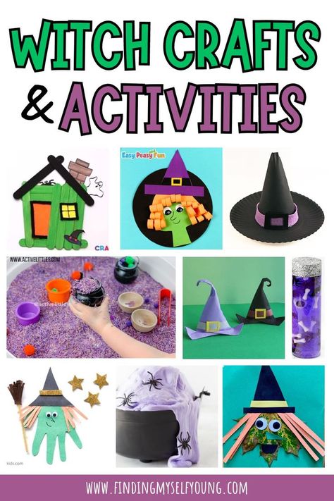 witch craft ideas for kids Toddler Halloween Crafts, Halloween Crafts And Activities, Spooky Activities, Halloween Crafts For Kids To Make, Décoration Table Halloween, Halloween Craft Activities, Activities With Kids, Craft Activities For Toddlers, Mummy Crafts