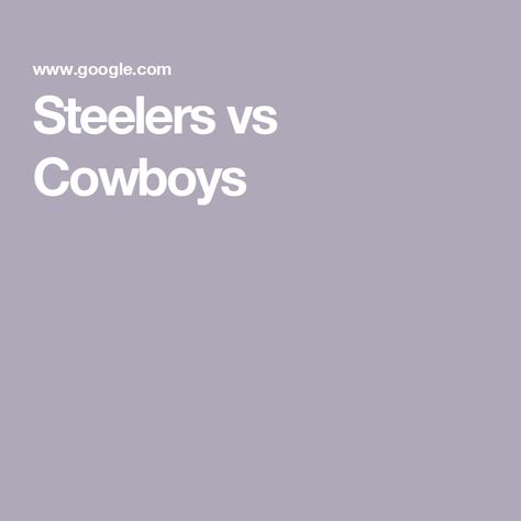 Steelers vs Cowboys Steelers Vs Cowboys, Lifestyle