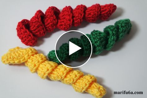 Free crochet pattern “easy spiral” by marifu6a – marifu6a Spiral Crochet Pattern, Yarn Crafts Crochet, Spiral Crochet, Crochet Necklace Pattern, Crochet Mask, Crochet Doll Tutorial, Crochet Classes, Beginner Crochet Tutorial, Quick Crochet Patterns